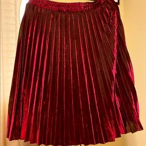 Purple Pleated Skirt